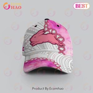 NRL South Sydney Rabbitohs Custom Name Fight Cancer Pink Classic Cap