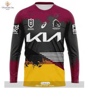 personalize nrl brisbane broncos special faded design hoodie sweatshirt 3d 4 p7MQE
