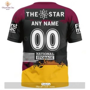 personalize nrl brisbane broncos special faded design hoodie sweatshirt 3d 7 6BFBg