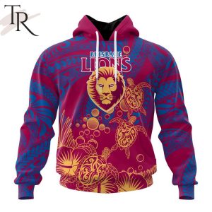 Personalized AFL Brisbane Lions Special Polynesian Design Hoodie – Torunstyle
