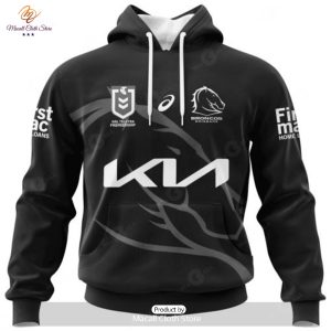 personalized nrl brisbane broncos monochrome design hoodie sweatshirt 3d 2 Q752R