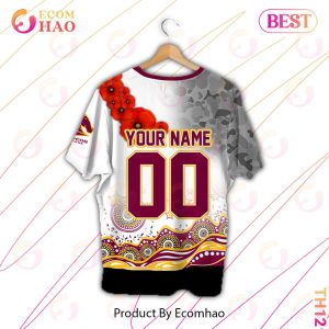 personalized nrl brisbane broncos specialized design with anzac day 3d hoodie 5 QtvTl