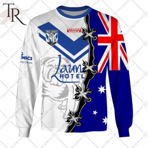 personalized nrl canterbury bankstown bulldogs home jersey mix flag hoodie 4 A1QFQ