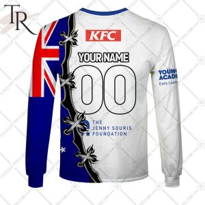 personalized nrl canterbury bankstown bulldogs home jersey mix flag hoodie 8 APymY
