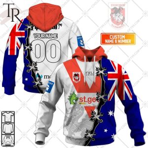 personalized nrl st george illawarra dragons home jersey mix flag hoodie 1 yQb4A
