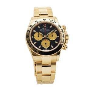 rolex cosmograph daytona yellow gold black dial