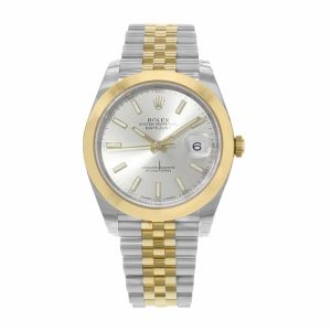 rolex datejust 126303 41mm yellow gold steel automatic slate dial