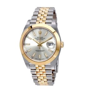 rolex datejust 126303 yellow gold steel automatic slate dial jubilee replica