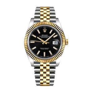 rolex datejust 126333 41mm yellow gold steel black dial 2