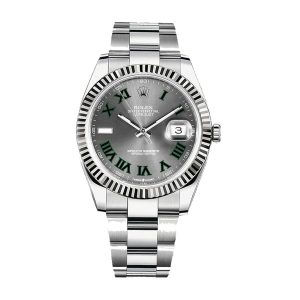 rolex datejust 126334 41mm wimbledon steel automatic grey dial 2