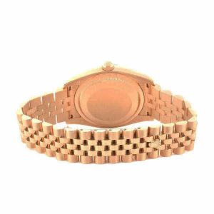 rolex datejust 279165 everose gold automatic green with diamond dial jubilee