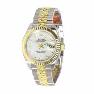 rolex datejust 279173 steel yellow gold automatic silver with diamond dial replica