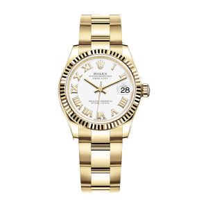 rolex datejust 31mm 278278 yellow gold automatic white dial 2