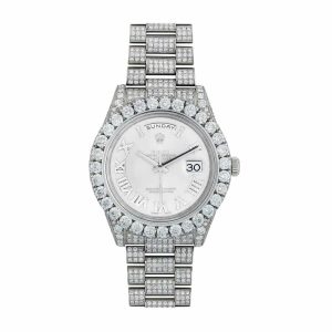 rolex day date 2 ii president white gold diamond 218239 white dial replica 1