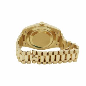 rolex day date 228238 yellow gold silver diagonal dial replica