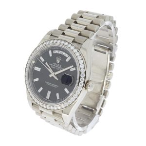 rolex day date 40 white gold diamond bezel 40mm watch 228349rbr replica
