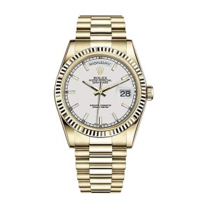 rolex day date automatic yellow gold champagne dial 118238 1