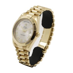 rolex day date ii collection gold silver white dial 21823823223