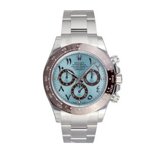 rolex daytona platinum ice blue hindu arabic dial 116506 replica 2