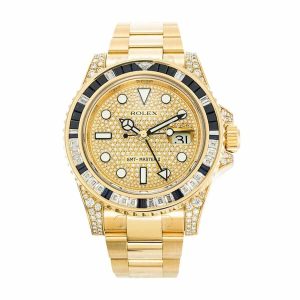 rolex gmt master 116758sa ii yellow gold automatic gold dial replica 2