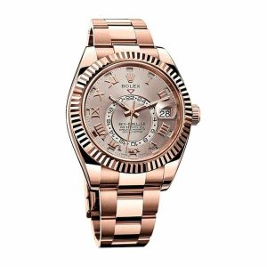 rolex sky dweller everose gold sundust dial 326935