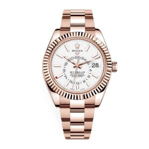 rolex sky dweller rose gold white dial 326935 replica