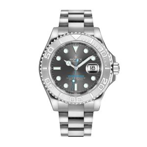 rolex yacht master 116622 steel platinum automatic grey rhodium dial replica 1 2
