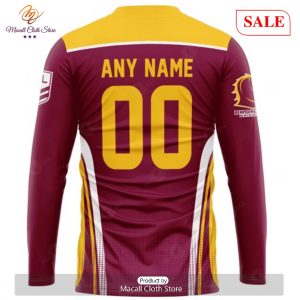 sale nrl personalized brisbane broncos special sideline design hoodie sweatshirt 3d 5 38Cy5