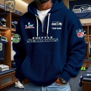 seattle seahawks super bowl lx 2026 personalized full zip hoodie 2 M334V