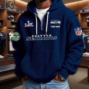 seattle seahawks super bowl lx 2026 personalized full zip hoodie 3 oXJxv