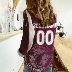 sportswearmerch manly warringah sea eagles nrl womens casual shirt personalized name number gift for fans 3hbf3