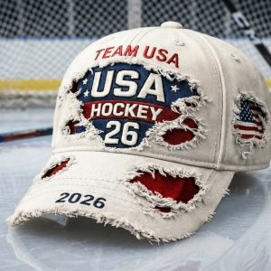 team usa usa hockey 2026 distressed embroidered vintage baseball cap hat 3 f6LyN