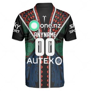 NRL New Zealand Warriors Custom Name Number 2023 Indigenous Jersey Polo Shirt Back