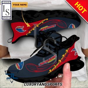 afl adelaide crows custom name black red logo max soul shoes 4928