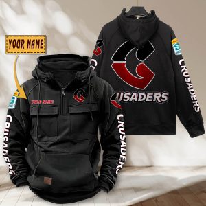 Super Rugby Crusaders Personalized Tactical Half-zip Hoodie Gift For Fans
