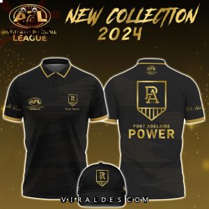 Custom Port Adelaide Power AFL Polo, Cap Limited Edition