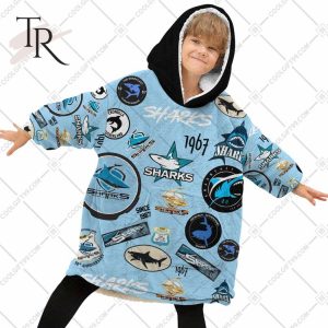 nrl cronulla sutherland sharks season logo oodie blanket hoodie 2 vshYN