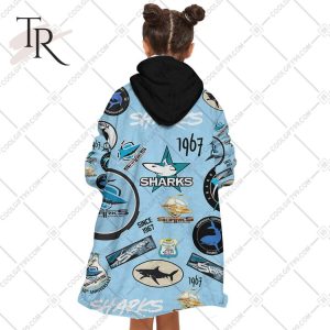 nrl cronulla sutherland sharks season logo oodie blanket hoodie 5 l3u8B