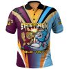 Queensland Maroons Polo Shirt Custom State Of Origin 2024 Passionate Fan Born To Win QLD vs NSW