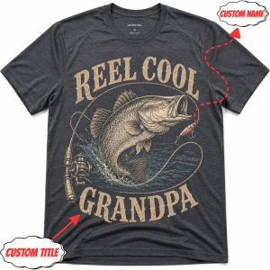 Custom name Barramundi Fishing Tshirt Gift for grandpa