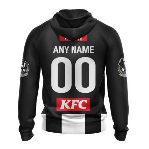 AFL Collingwood Magpies Custom Name Number 2023 Home Guernsey Pullover Hoodie Back