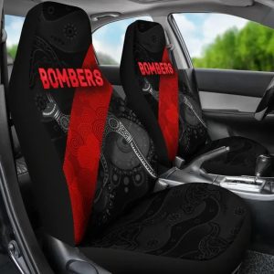 AFL Essendon Bombers Indigenous Black Car Seat Covers 3