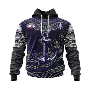 AFL Fremantle Dockers Custom Name Number Indigenous Mascot Pullover Hoodie Front