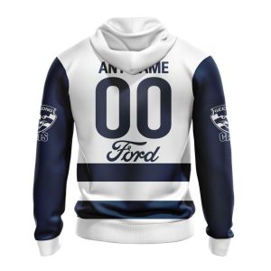 AFL Geelong Cats Custom Name Number 2023 Home Guernsey Pullover Hoodie Back