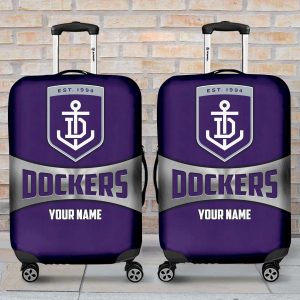 afl fremantle dockers custom name gift for fans luggage cover 2436
