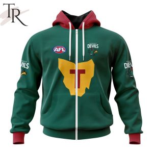 afl tasmania football club personalized 2024 kits hoodie 2 xbivc