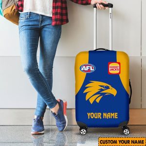 afl west coast eagles custom name 2024 home jersey luggage cover 4136