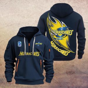 Super Rugby Hurricanes Half-zip Hoodie Gift For Fans