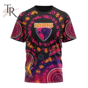 customized afl hawthorn football club special pink breast cancer design hoodie 3d 8 IKFHW