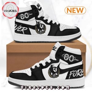 Personalized AFL Collingwood Magpies Air Jordan 1 High Top Sneakers